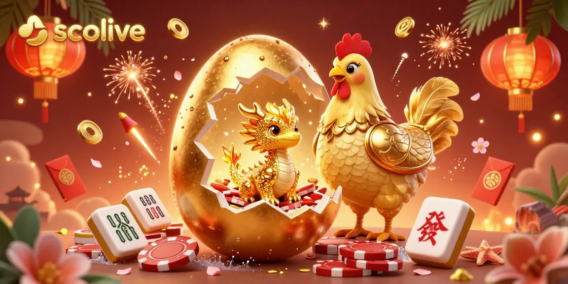 Experience the thrilling world of socolive with a golden dragon and poker chips in a vibrant casino scene.