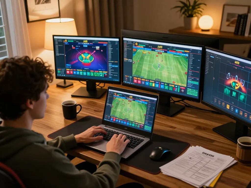 Sky88 gameplay interface displayed on a laptop, enhancing online gambling experience.