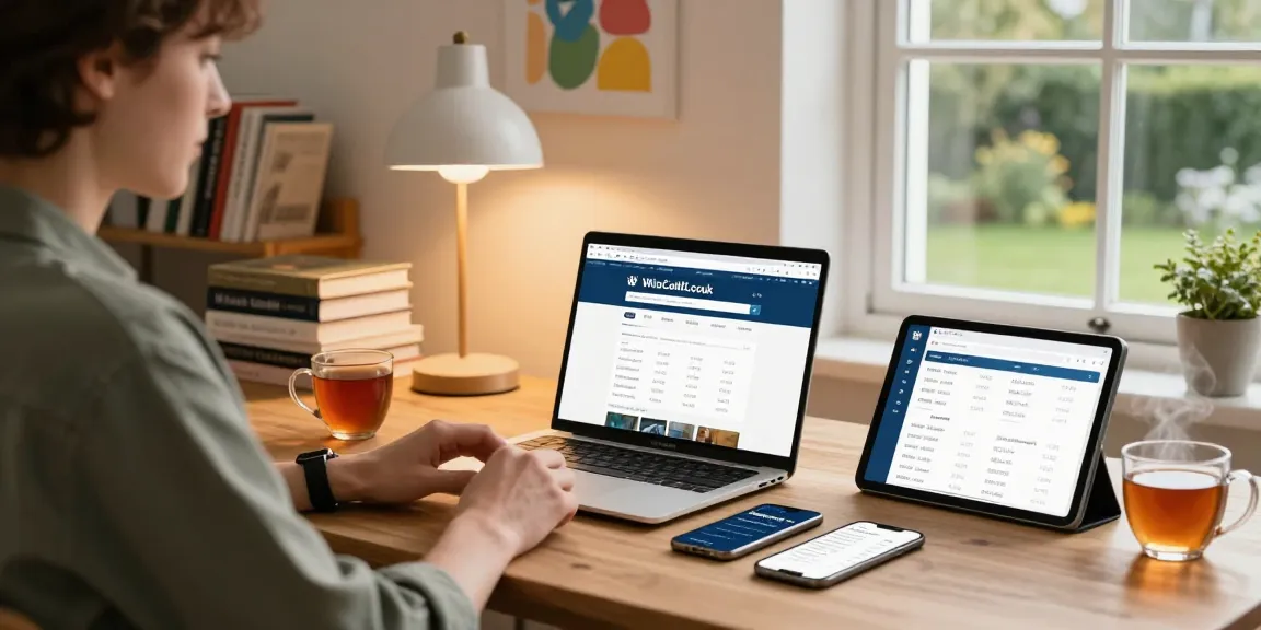 Engaging scene of a person performing a lookup of phone numbers in a cozy home office.