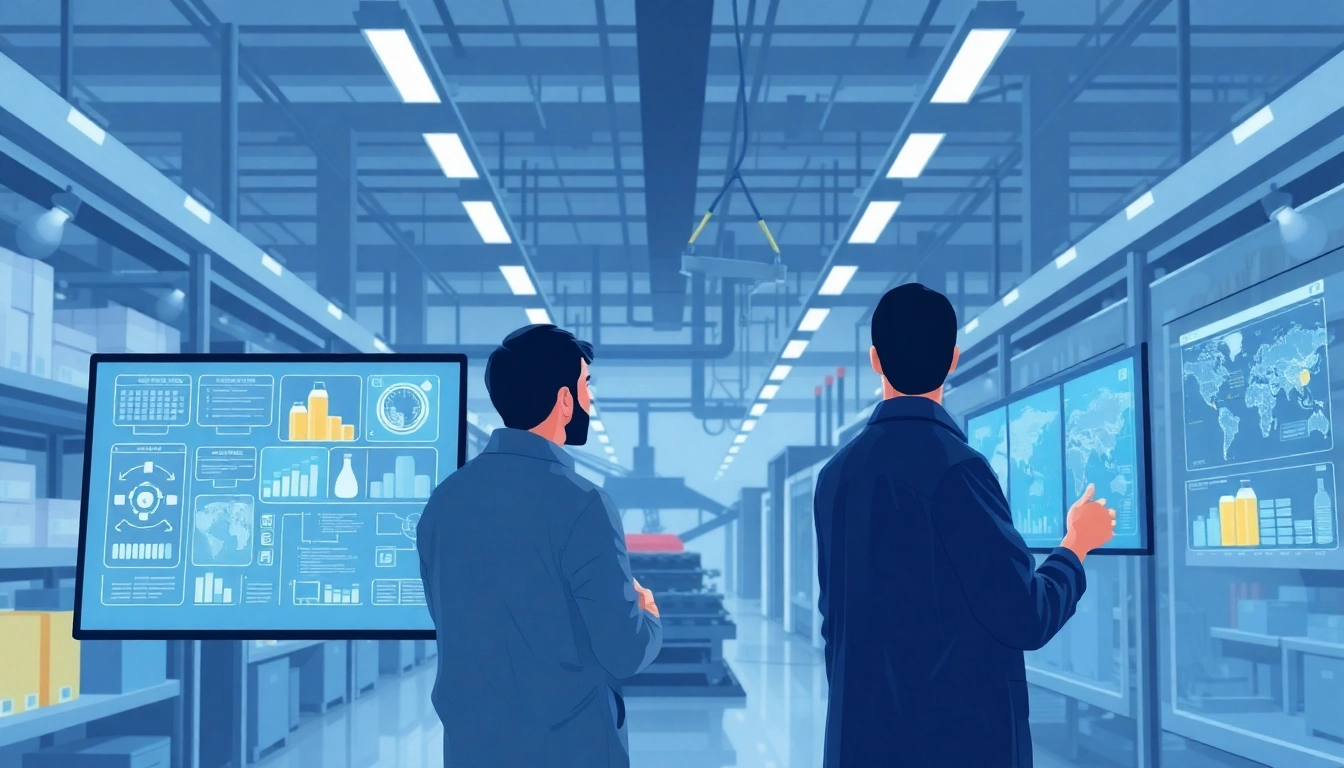 Batch traceability software in action at a modern manufacturing facility, showcasing real-time inventory tracking.