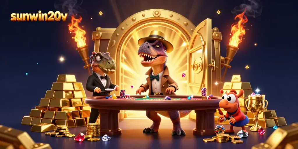 Engage in thrilling gameplay at sunwin20v while observing a velociraptor card counter at a blackjack table.