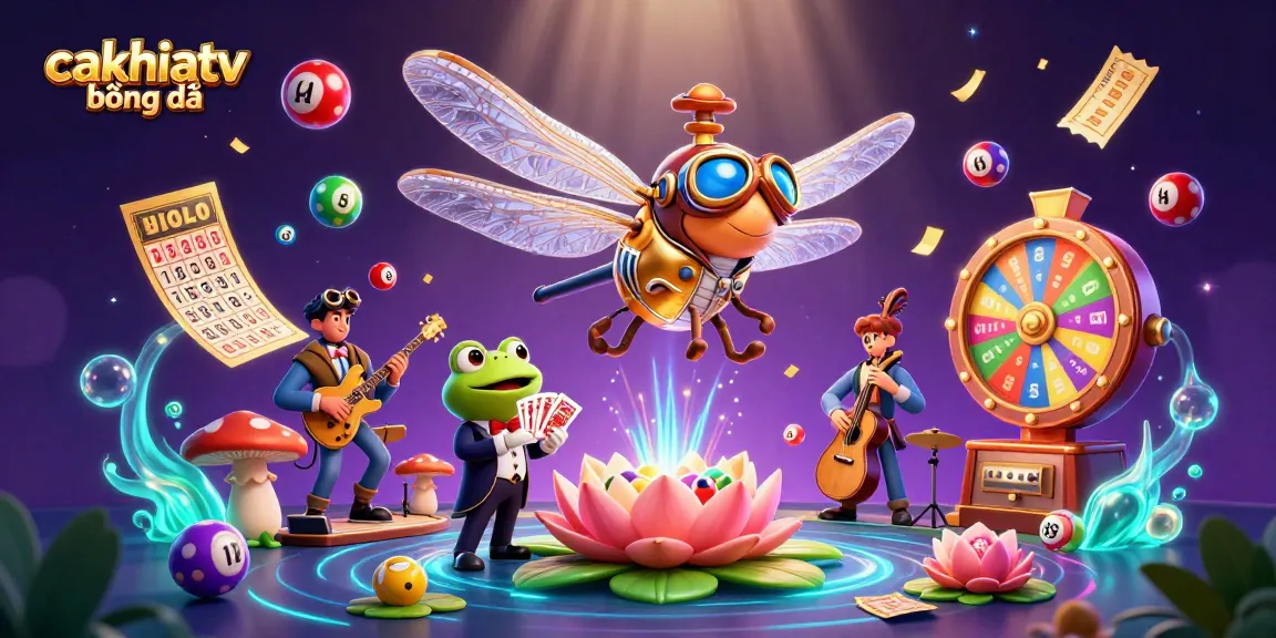 Experience thrilling moments with cakhiatv bóng đá in a vibrant casino illustration filled with dynamic gaming elements.