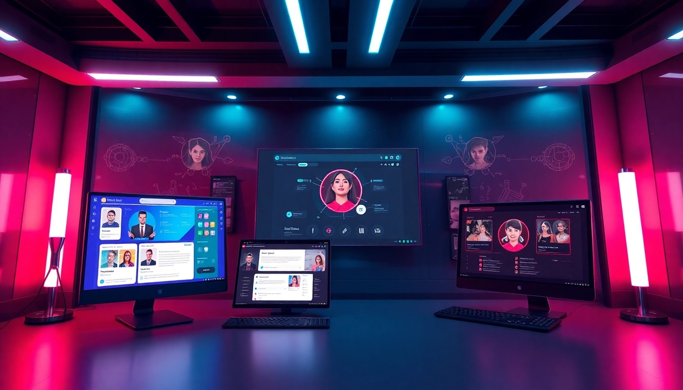 Explore the best NSFW AI platforms with vibrant UI interactions and engaging character profiles.