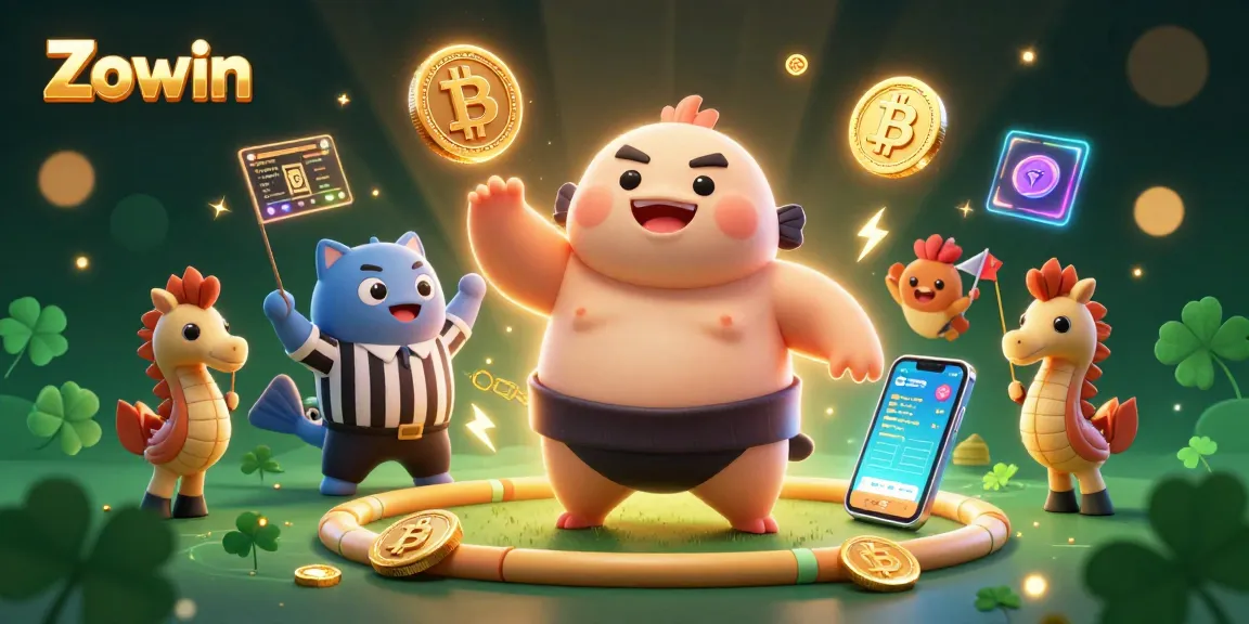 Zowin offers exciting betting action with colorful characters and vibrant casino elements in a dynamic underwater scene.