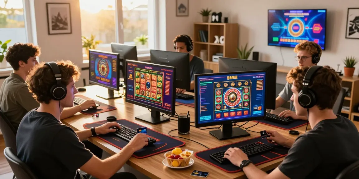 Exciting scene of players enjoying credit card casinos at home with vibrant games and deposits.