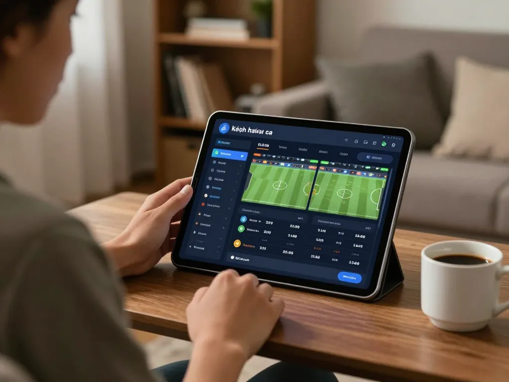 Using kèo nhà cái to place bets in a cozy home setting with live sports updates