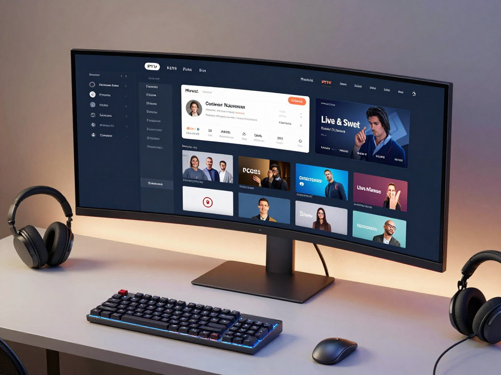 IPTV panel displayed on a developer's monitor, showcasing advanced SaaS solutions for streaming services.