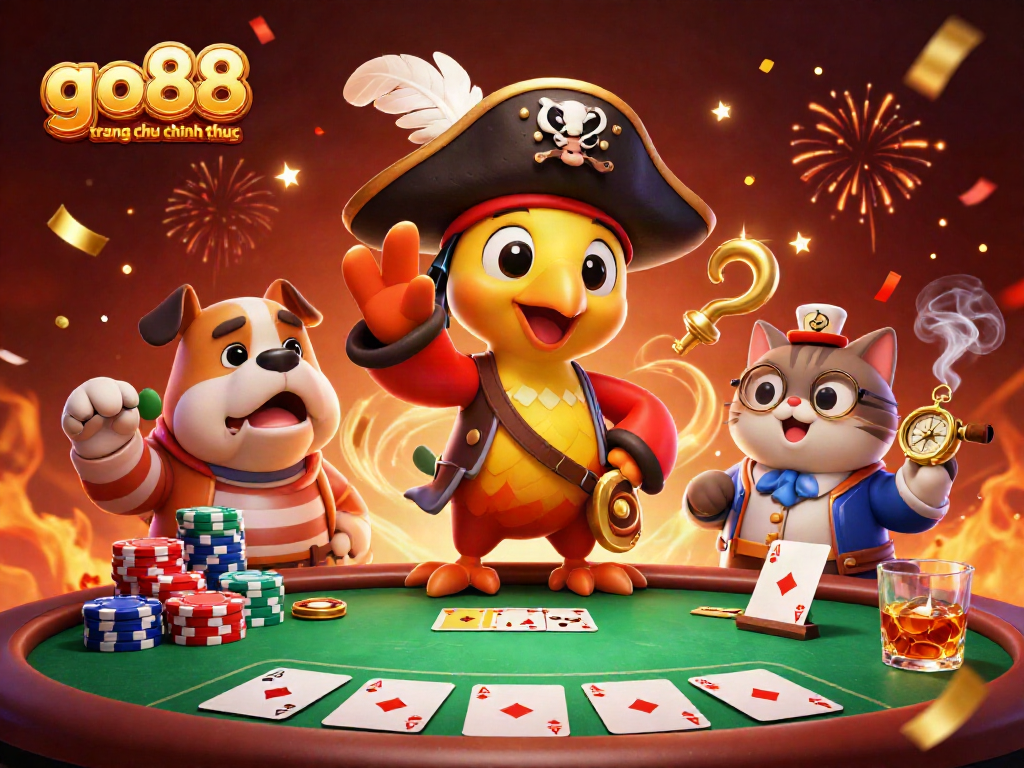 Experience thrilling gameplay at go88 trang chu chinh thuc with vibrant casino scene featuring poker elements.