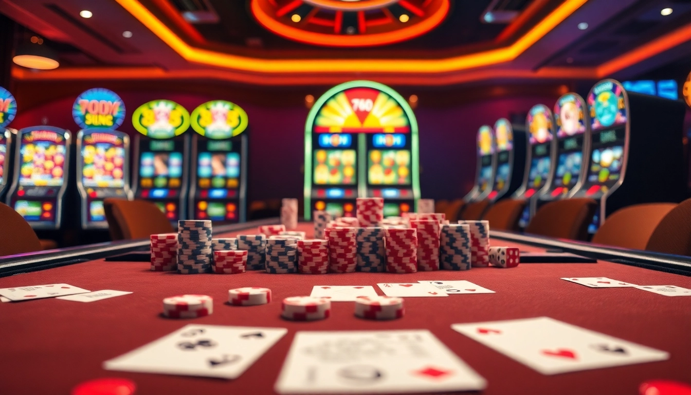 Experience thrilling casino action at https://kim-88.app/ with vibrant gaming tables and flashing slot machines.