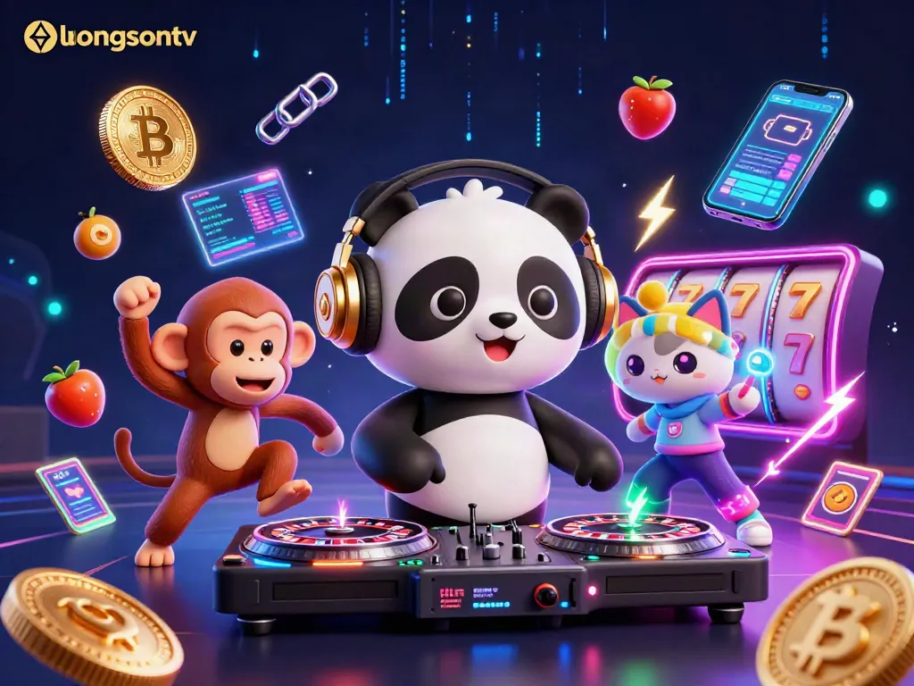 Join the fun with luongsontv as a DJ panda spins casino roulette while a monkey breaks it down on the dance floor!
