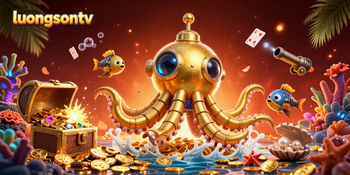 luongsontv showcases an exciting underwater world of gambling with 3D characters and vibrant treasure elements.