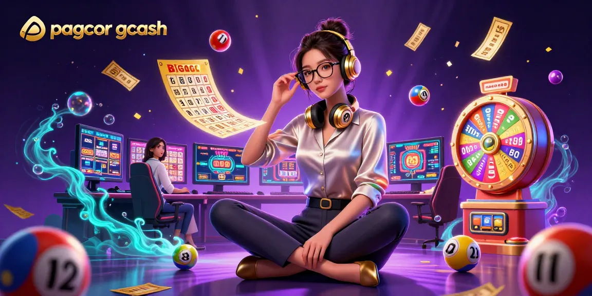 Experience secure gaming with pagcor gcash, featuring vibrant lottery elements and an engaging casino scene.