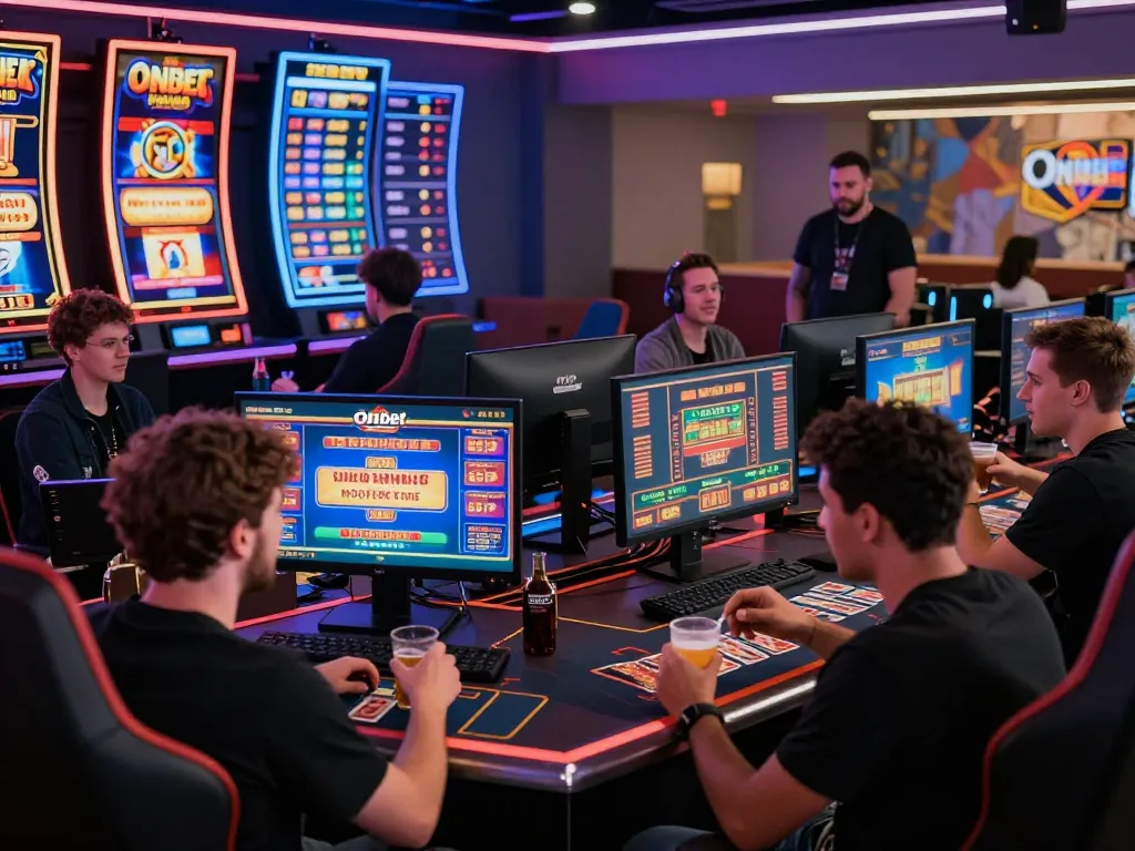 Onbet gaming community enjoying thrilling casino games together