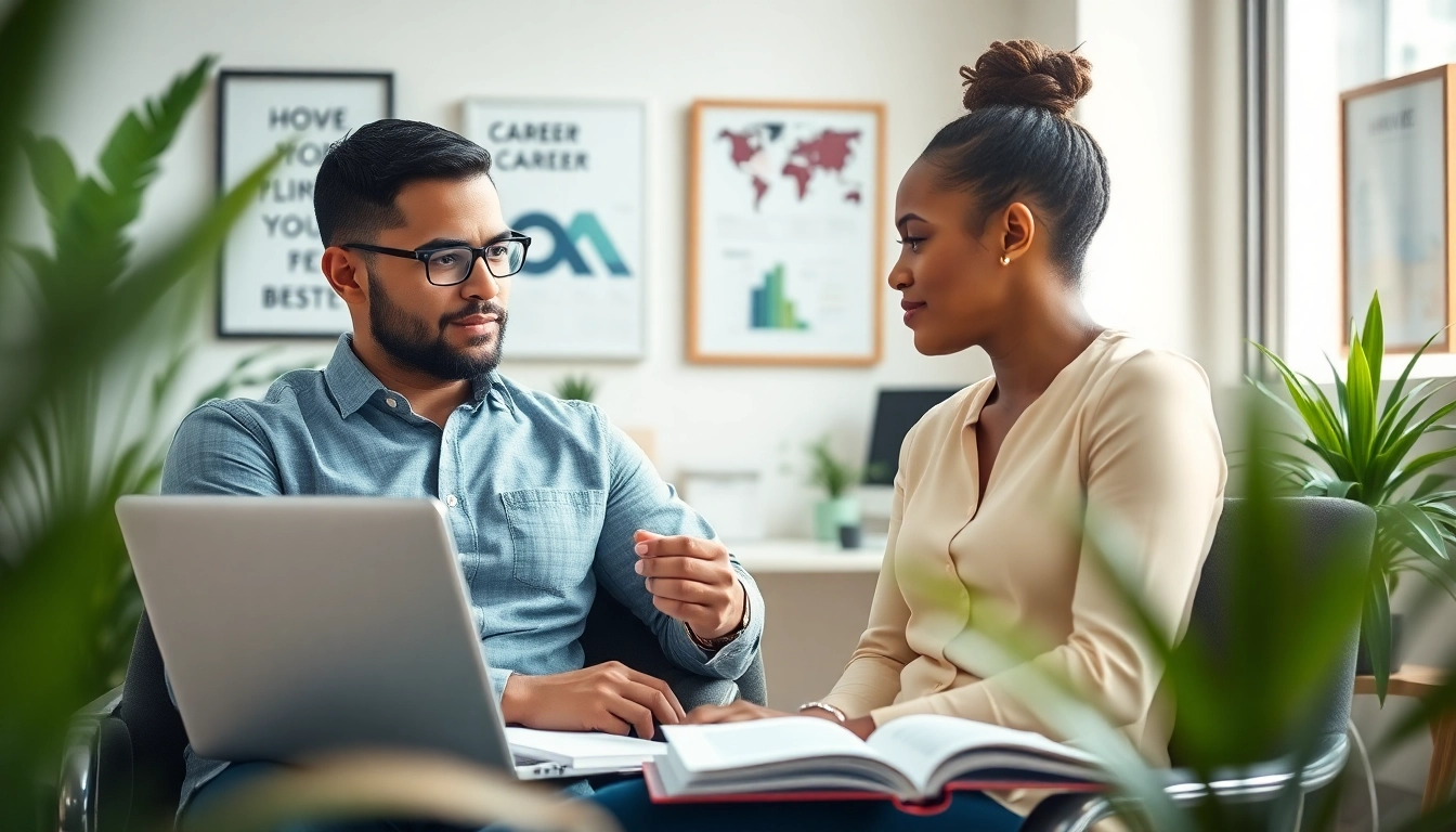 How to find my perfect career with a professional advisor in a bright, inspiring office