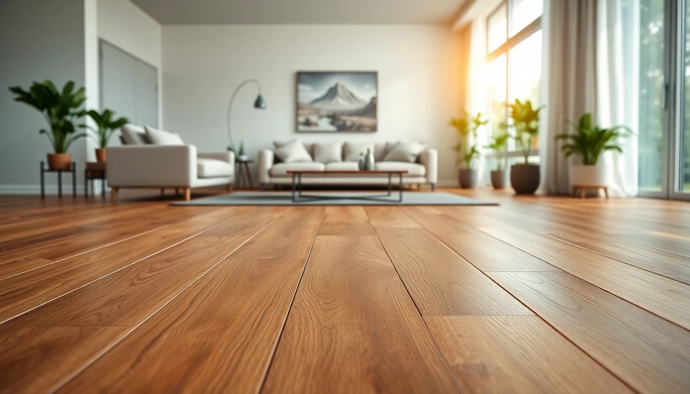 Showcasing flexible vinyl plank flooring in a modern living room setting.