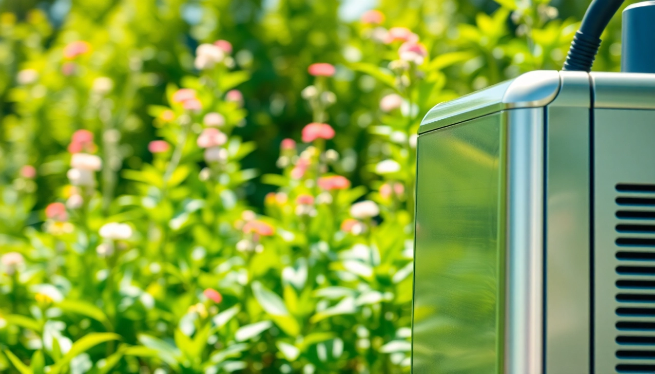 Showcasing EcoFlow power station among vibrant garden plants, highlighting eco-friendly technology.