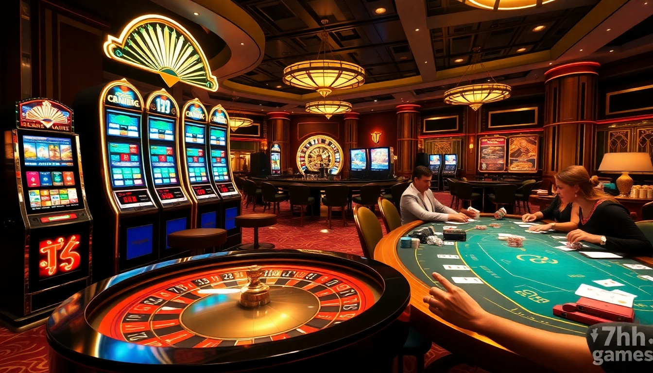 Experience thrilling games at https://7hh.games/ with vibrant slot machines and elegant poker tables.