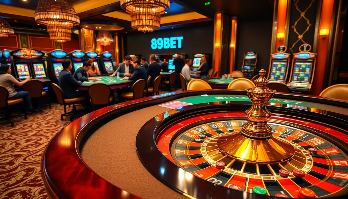Experience the thrill of winning at 89BET casino with vibrant roulette and engaging players.