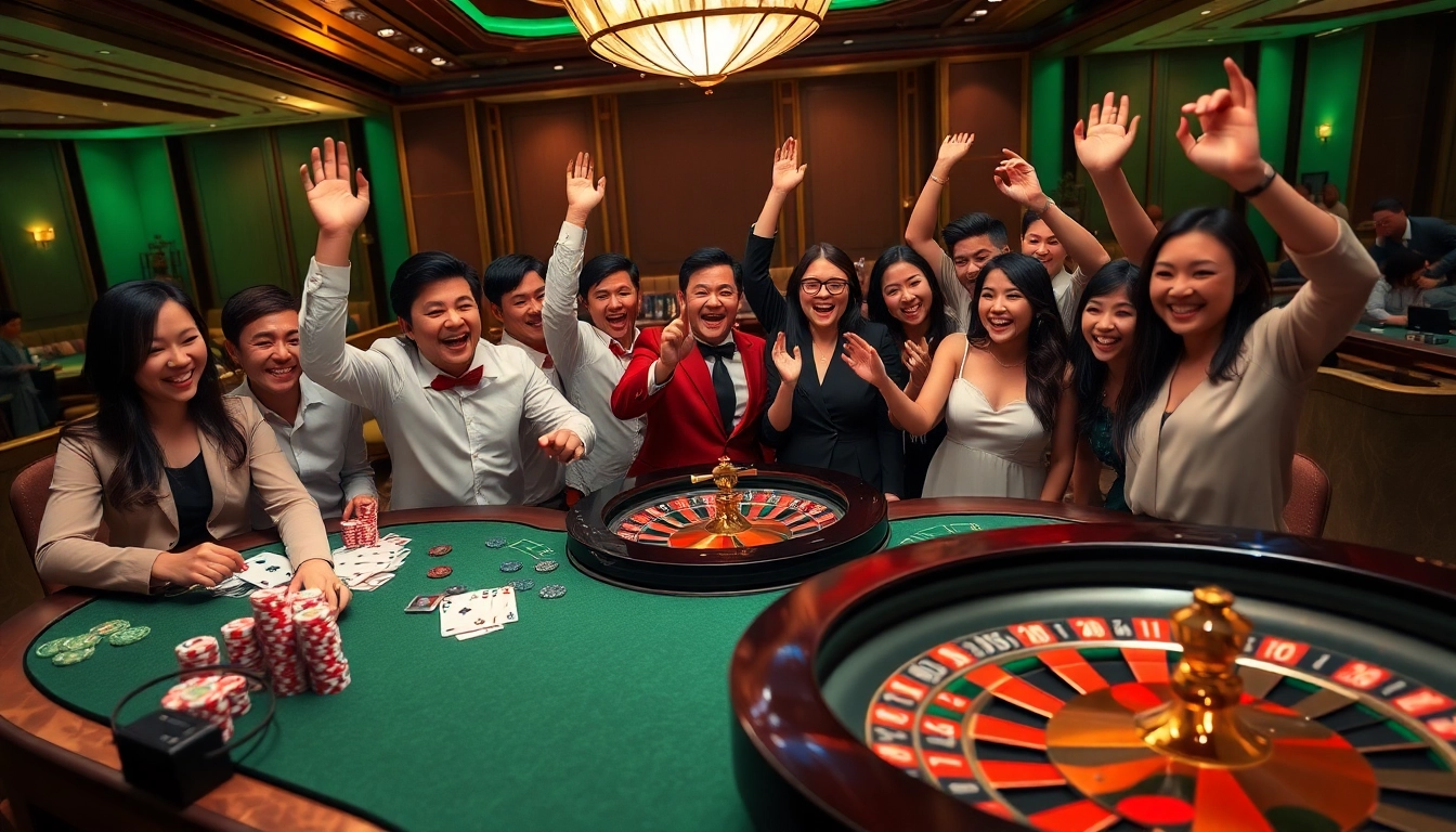 Experience the thrill of online gambling with link vào jun88 at an elegant casino table.
