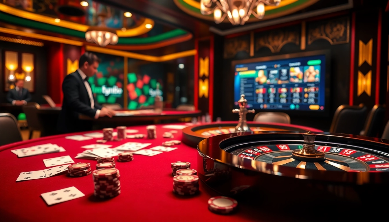 Engage in thrilling gaming experiences at jun88.pizza with vibrant casino visuals.