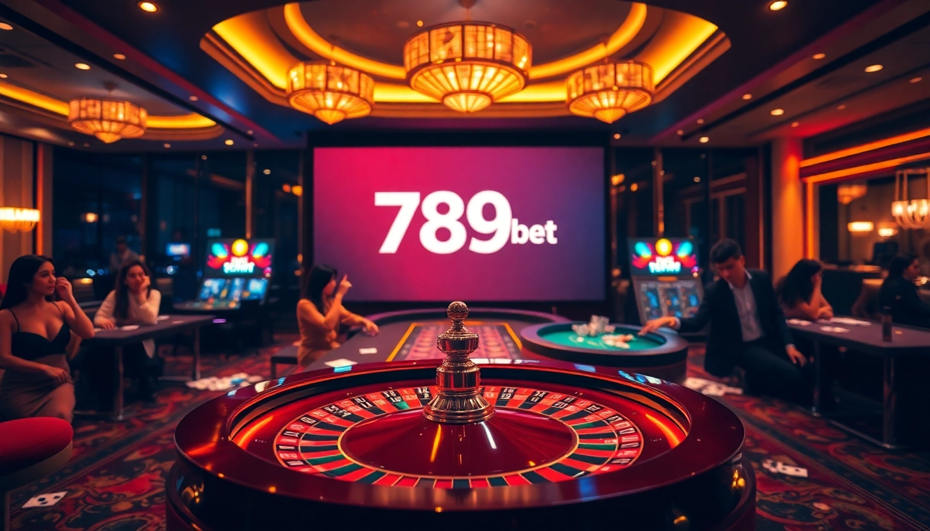 Engaging players at trang chủ 789bet enjoy thrilling casino games with vibrant roulette and chips.