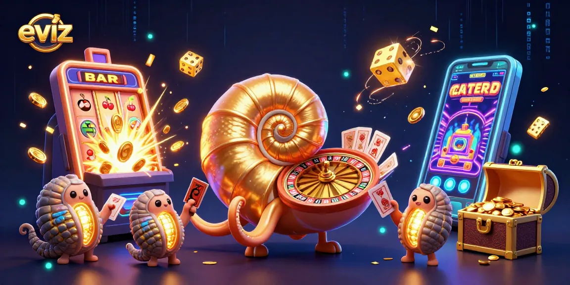 Experience the excitement of eviz with a vibrant 3D nautilus and casino games explosion!